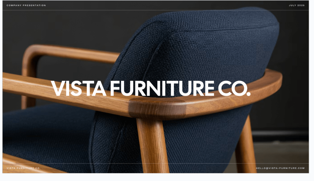 Close-up of a designer armchair produced in Brazil by Vista Furniture Co., a furniture sourcing expert for global retailers.