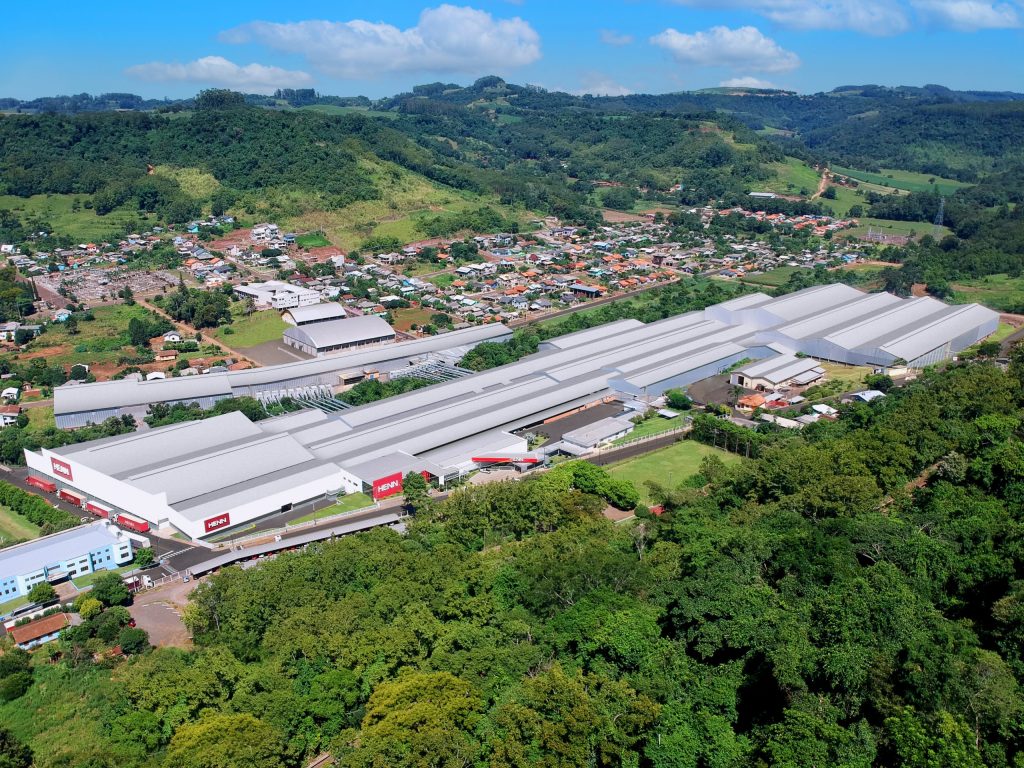 Aerial view of Brazilian furniture manufacturing hub in Bento Gonçalves, Rio Grande do Sul